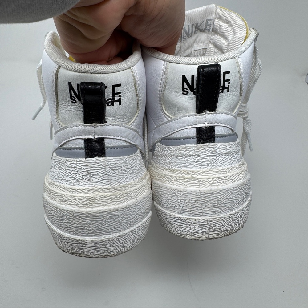 Nike sacai x Blazer Mid White Grey Tennis Shoe Sneakers - Picture 8 of 14